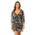 thumbnail image 4 of Ibiza Anne Cole Women's V-Neck Black/White Swimsuit Cover-Up Chiffon Dress S, 4 of 6