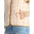 thumbnail image 4 of Time and Tru Women's Print Plush Fleece Zip Vest, Lightweight, Sizes XS-XXXL, 4 of 5