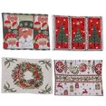 thumbnail image 1 of Juego de 4 manteles individuales navideños, tapete de cocina navideño para vacaciones de invierno, tapete para comedor, accesorio de Feliz Año Nuevo, 1 of 5