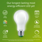 Philips Ultra Efficient LED 60-Watt A19 Light Bulb, Daylight, Frosted, Dimmable, E26 Base (4-Pack)