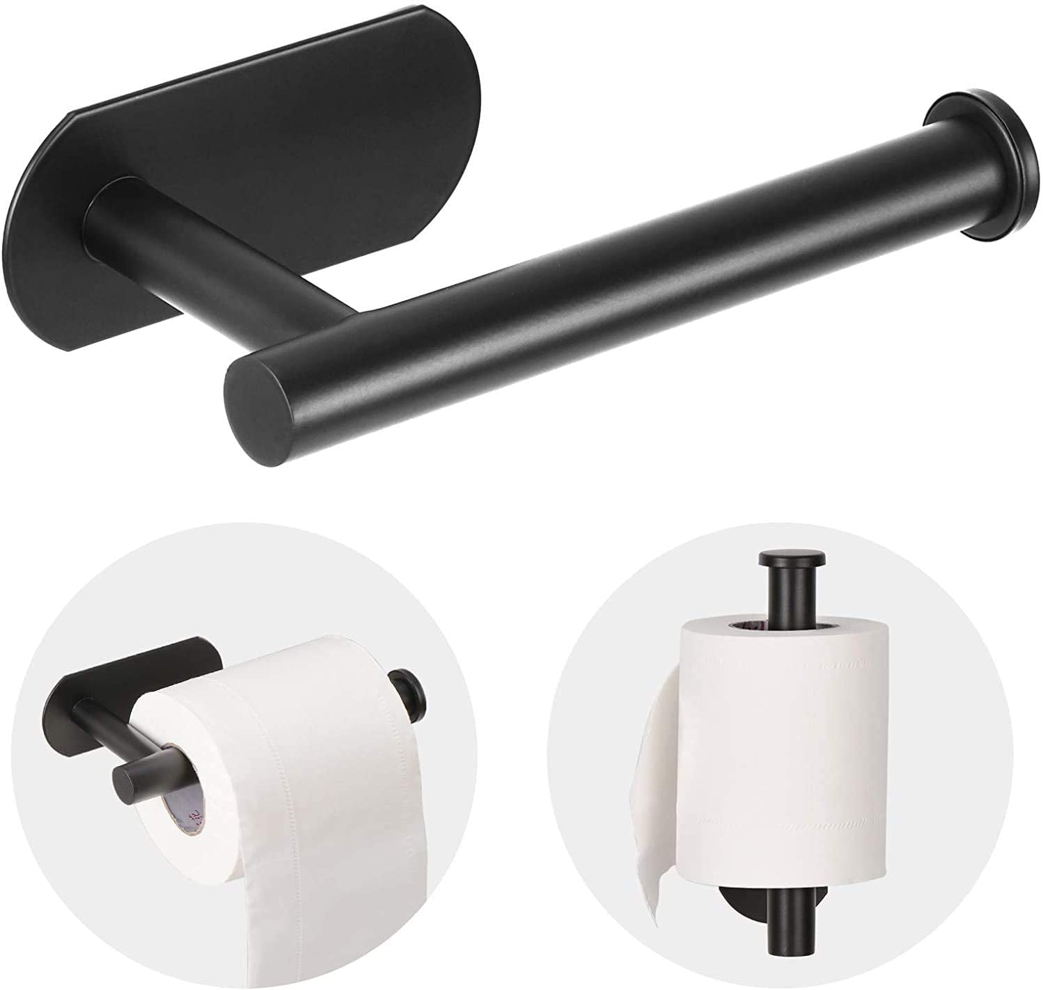 Adhesive Toilet Paper Roll Holder Stainless Steel Wall-Mounted Lavatory W.C 
