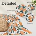 thumbnail image 2 of Orange Pillow Covers, Linen Long Throw Pillow Case, Summer Botanical Leaves Watercolor Holiday Pillow Protector Decorative Cushion Cover for Living Room/Bedroom 24" x 36", 2 of 8