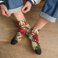 thumbnail image 3 of Naloa Mythical Red Stag Illustration Ankle Socks for Women Non Slip Socks No Show Socks Classic Low Cut Casual Socks Casual Socks, 3 of 7