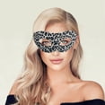 thumbnail image 5 of Unique Bargains 1 Pc Leopard Party Mask Blue Beige Fabric EVA, 5 of 5