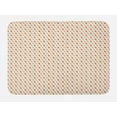 thumbnail image 1 of Geometric Bath Mat, Abstract Diamond Lines Simplistic Thin Stripes Warm Tones, Plush Bathroom Decor Mat with Non Slip Backing, 29.5" X 17.5", Pale Orange Vermilion, by Ambesonne, 1 of 2