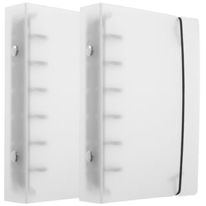 IFANLANDOR 2Pcs Binder Folder White PP Clear Binder for General Users Home Use