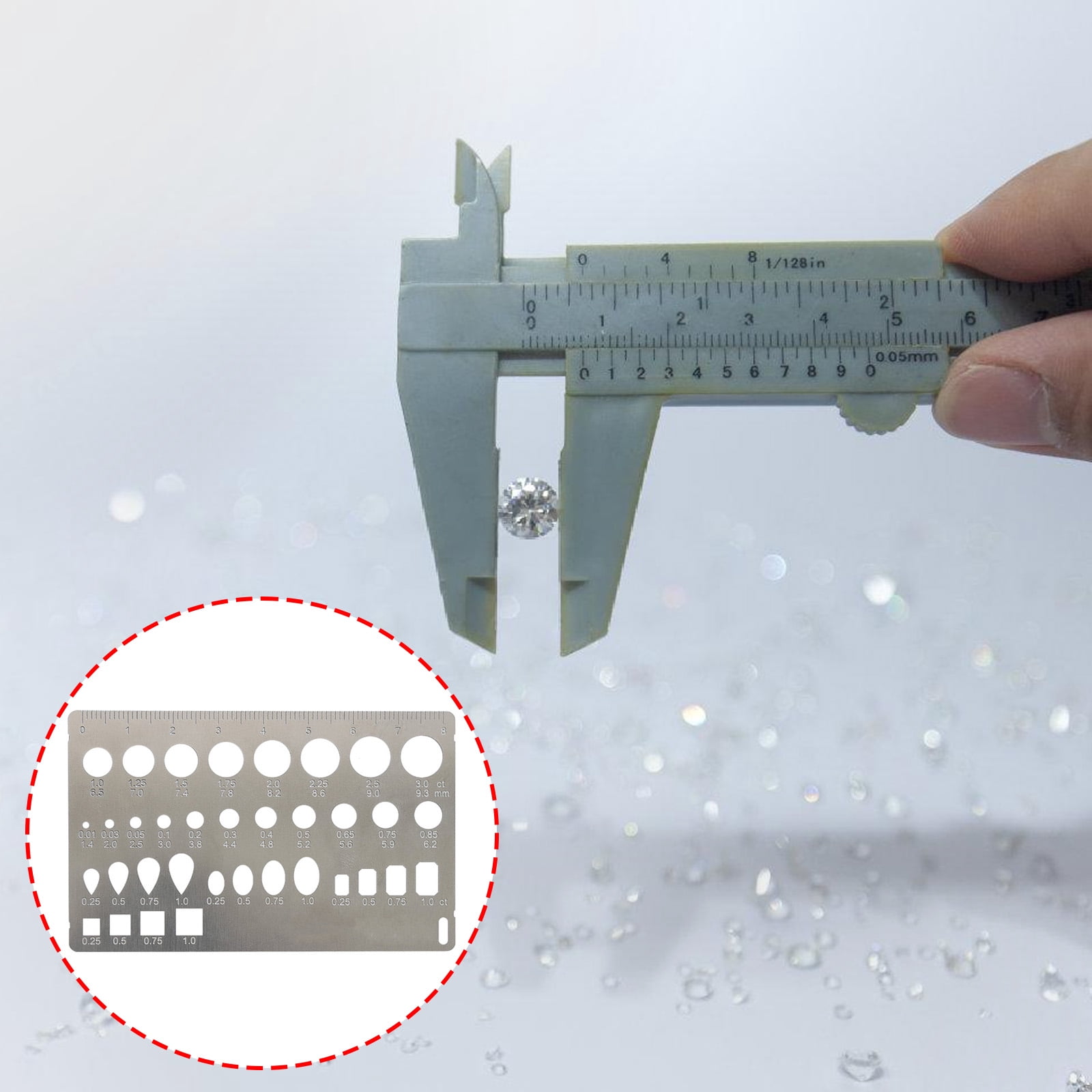 Essential Precise Diamantine Size Gauge Caliper Tool Measuring Instrument For Jewelry Making And Gemologists Evaluations