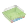 thumbnail image 4 of Cajas de postres,Cajas de papel para panadería con tapas transparentes,Envases de comida Cajas para sándwiches Cajas para panadería,Cajas de Contenedor de comida para Verde claro, 4 of 8