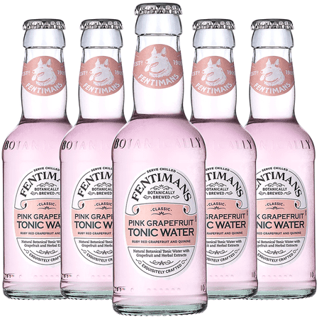 Fentimans Botanically Brewed Natural Pink Grapefruit Tonic 5 Pack, 6.7 fl oz Bottles – Premium Mixer for Cocktails & Refreshing Drinks