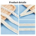 thumbnail image 4 of HLONK 3pcs 3 Styles Polyester Braided Lace Ribbon  With Plastic Imitation Pearl Accessories  For DIY Garment Accessories  White  5/8~3/4 Inch(16~20mm), 4 of 6