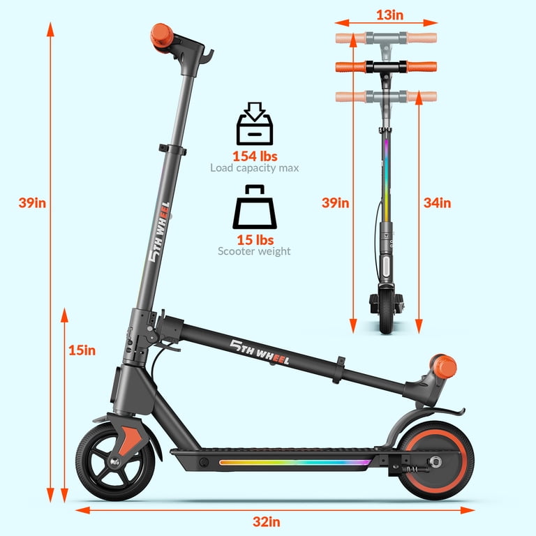 5th Wheel KS05 Kids Electric Scooter, Foldable 10 MPH photo 5