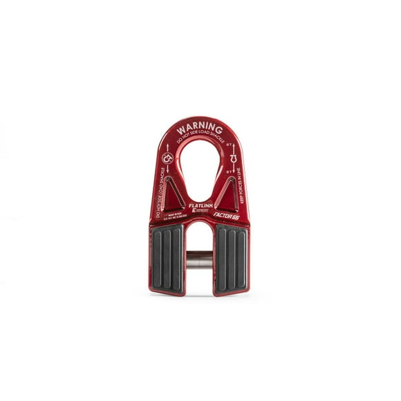 Factor 55 Winch Cable Shackle Mount 00080-01 FlatLink E; Fits Standard Shackles/D-Rings And OEM Recovery Points; Fits 3/8 Inch Steel Cable/Synthetic Winch Rope; 16000 Pound Load Capacity; Anodized