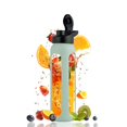 thumbnail image 5 of Gimnasio Asbirg | Coctelera de proteínas hecha de vidrio | Coctelera de proteínas | Botella para beber | con Bola Espiral | Negro (verde pastel), 5 of 5