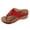 Red, variant on DAFEI Women Beach Sandals Women's Wedge Sandals Platform Casual Shoes Floral Flip Flops Fashionable Toe Wedge Sandals Beach Sandals
