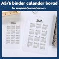 thumbnail image 2 of A5 A6 6-Hole Calendar Plastic Board For Loose-Leaf Notebook Planner Binder 2025, 2 of 7