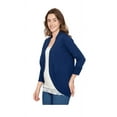thumbnail image 5 of Turtle Bay New York Women's Curved Hem Cardigan with open front in Soft fabric, 5 of 6