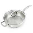 thumbnail image 3 of BergHOFF Belly Shape 18/10 Stainless Steel 9.5" Deep Skillet with Glass Lid, 3.2qt, 3 of 5