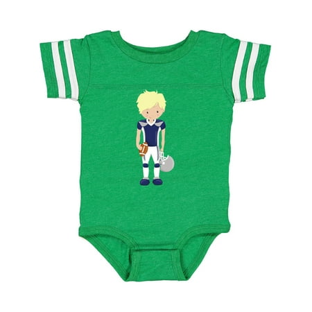 

Inktastic Cute Boy Blond Hair Rugby American Football Gift Baby Boy Bodysuit
