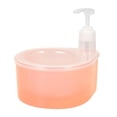 thumbnail image 3 of Dispensador de jabón para platos 2 en 1 con soporte para esponja, botella con bomba de jabón líquido de 1000 ml para Naranja, 3 of 9