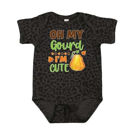 

Inktastic Thanksgiving Oh My Gourd I m Cute Gift Baby Boy or Baby Girl Bodysuit