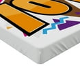 thumbnail image 2 of Ambesonne Party Fitted Sheet, 70s Style Retro, Full Size, Multicolor, 2 of 3