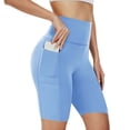 thumbnail image 2 of Biker Shorts for Women, High Waisted Yoga Workout Tummy Control Spandex Compression Gym Running Shorts with Pockets, 2 of 2