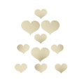 thumbnail image 2 of Crea tu propia decoración artística para el hogar para las paredes de la sala de estar y el dormitorio Pegatinas de espejo con forma de corazón dorado, 2 of 8