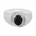 thumbnail image 2 of Mauli Jewels Men's 1.25 Carat Diamond and Oval Onyx Engagement Prong-Setting Engagement Ring in 10K White Gold, 2 of 6