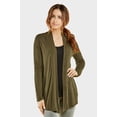 thumbnail image 2 of Sofra Women & Plus Size Lightweight Draped Open Front Rayon Summer Cardigan, 2 of 4