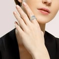 thumbnail image 5 of FENGGHAO Mothers Day Sunflower Heart Ring Love Mom Design Silver Tone Alloy Creative Finger Ring Size 8 Gift for Women, 5 of 6