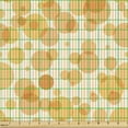 thumbnail image 2 of Abstract Sofa Upholstery Fabric by the Yard, Vertical Stripes Lines Bubbles Rhythmic Geometric Motifs Illustration, Decorative Fabric for DIY and Home Accents, Pale Orange and White by Ambesonne, 2 of 5