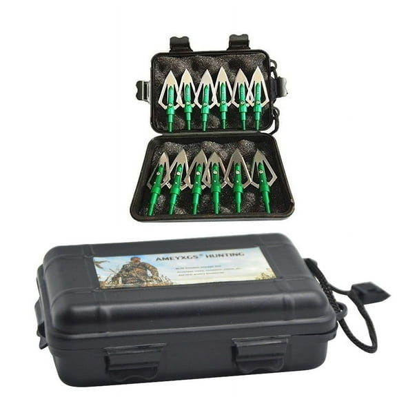 Archery Hunting Arrowheads Arrow Points Broadheads Storage Box Blades Arrow Tips Target Practice