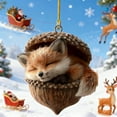 thumbnail image 6 of Forest Animal Acorn Hanging Ornaments, Cute Hedgehog Forest Christmas Tree Ornaments, 2D Acrylic Acorn Animal Cozy Holiday Decor, Christmas Decorations Indoor & Outdoor, 6 of 8