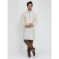 thumbnail image 2 of Men's Handmade Designer Jacquard Silk Indian Kurta Pyjama Sherwani Festive Dress, 2 of 4