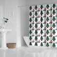 thumbnail image 2 of White Christmas Santa and Tree Pattern Shower Curtain 84"x72" ,Bathroom Decorative Shower Curtains Set with 12 Hooks,Modern Waterproof Washable Shower Curtain, 2 of 6