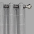 thumbnail image 4 of Eclipse Peconic Grid Pattern Blackout Grommet Top Single Window Panel, Grey, 40 x 63, 4 of 6