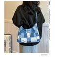 thumbnail image 2 of Women's Canvas Patchwork Tote Bag – Fashionable Large Capacity Shoulder Bag, 2 of 6