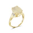thumbnail image 2 of JewelersClub Moonstone Ring Birthstone Jewelry – 4.25 Carat Moonstone 14K Gold Plated Silver Ring Jewelry with White Diamond Accent – Gemstone Rings with Hypoallergenic 14K Gold Plated Silver Band, 2 of 4