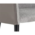 thumbnail image 6 of Maklaine 18.5" Modern Faux Leather and Fabric Dining Armchair in Gray and Black, 6 of 8