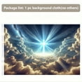thumbnail image 4 of Cross in Clouds Backdrop Holy Crucifix Radiant Sky Cloud Photography Background Jesus Religious Faith Backdrop Christian Church Baptism Events Decor Photography Photo Props, 4 of 5