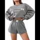 thumbnail image 2 of Sudaderas de Larga para Mujer Gris M, 2 of 7