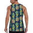 thumbnail image 3 of Fotbe Colorful Pineapples Pattern Men's Quick Dry Workout Tank Top Gym Muscle Tee Fitness Bodybuilding Sleeveless T Shirt Breathable Workout Shirt-Medium, 3 of 9