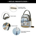 thumbnail image 4 of FORMRS Crossbody Bag for Women Quilted Travel Shoulder Cell Phone Purse with Chain Strap Handbag, Winter Village, 4 of 7