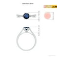 thumbnail image 4 of Angara Natural 1 Ct. Blue Sapphire with Diamond Solitaire Ring in 14K White Gold for Women (Ring Size: 12), 4 of 9