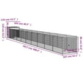 thumbnail image 2 of vidaXL Dog House with Run Outdoor Dog Kennel Cage Shelter Galvanized Steel, 2 of 7
