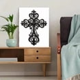 thumbnail image 5 of Qisvanset Ornate Cross Faith Gift Canvas Wall Art 15.75x11.81 Inches, 5 of 8
