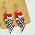 thumbnail image 3 of Acrylic Christmas Earrings Christmas Hat Earring Wine Glass Earring Beer Earring Lightning Earring Cowboy Boots Earring Western Earring Christmas Jewelry For Women, 3 of 6