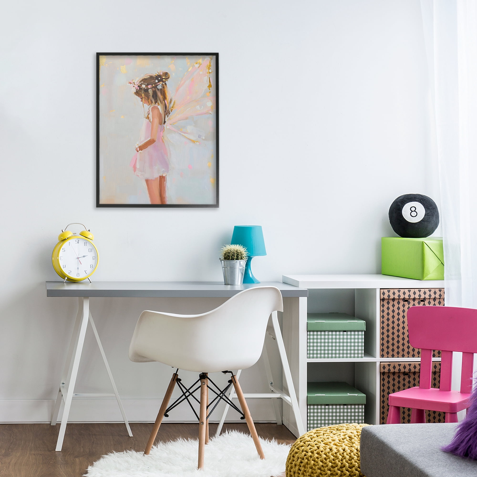 Stupell Industries Youthful Fairy Girl Black Framed Giclee Art, design by The Prints Vibe