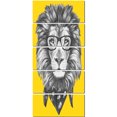 thumbnail image 2 of Lion avec Lunettes et Foulard - Impression sur Toile Animal, 2 of 3