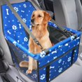 thumbnail image 4 of Bolsa de hamaca plegable portátil para perro, cinturón de seguridad para Impresión de azul Yuyangstore Asiento elevador para el automóvil, 4 of 8